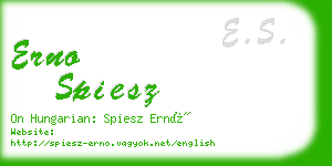 erno spiesz business card